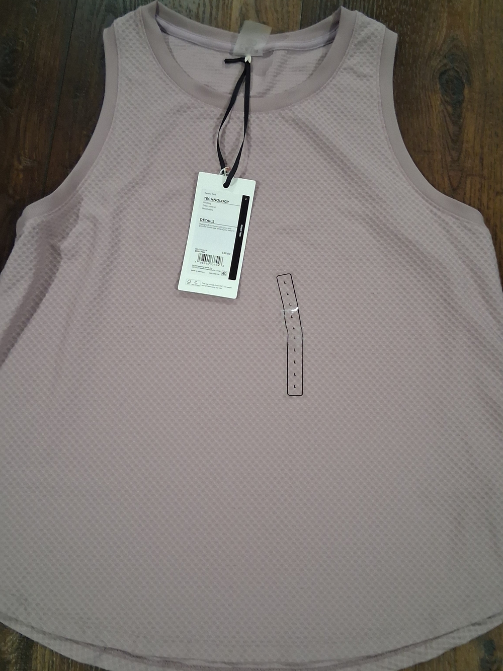 CALIA Sleeveless Textured Tank Top - Light Mauve